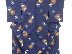 華紋織出し手織り紬着物